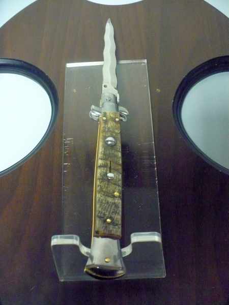 Frank Beltrame , italian stiletto - 28 cm , corno di ariete - lama kriss , modello FB 28/89K - 3