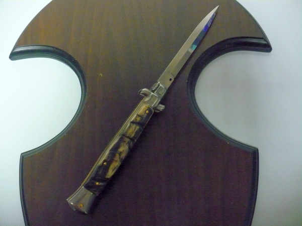Frank Beltrame , italian stiletto - 28 cm , corno di ariete - lama dagger , modello FB 28/89D - 3