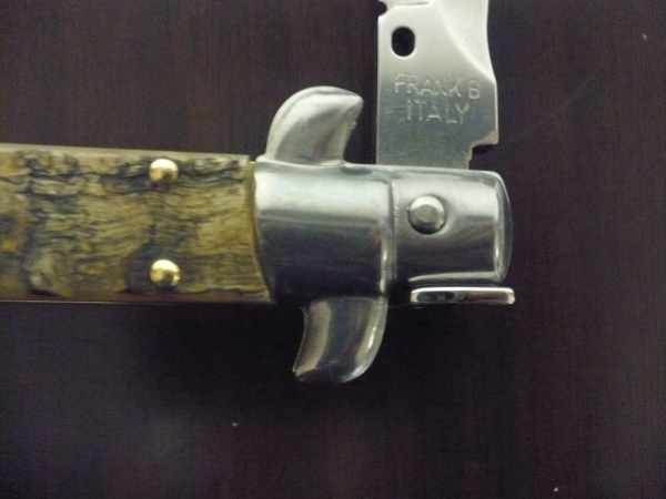 Frank Beltrame , italian stiletto - 28 cm , corno di ariete - lama kriss , modello FB 28/89K - 3