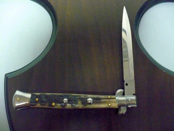 Frank Beltrame , italian stiletto - 28 cm , corno di ariete - lama dagger , modello FB 28/89D - 3