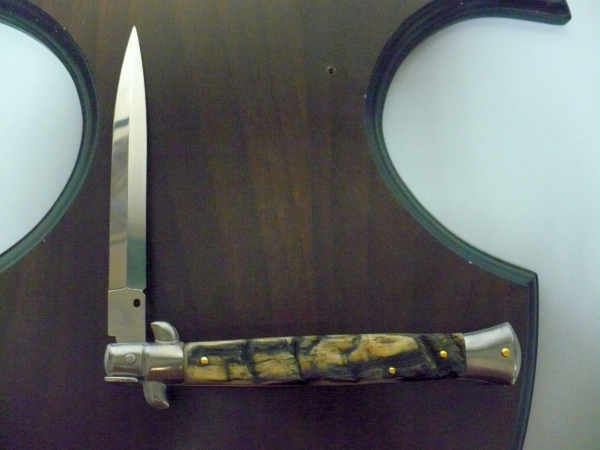 Frank Beltrame , italian stiletto - 28 cm , corno di ariete - lama dagger , modello FB 28/89D - 3