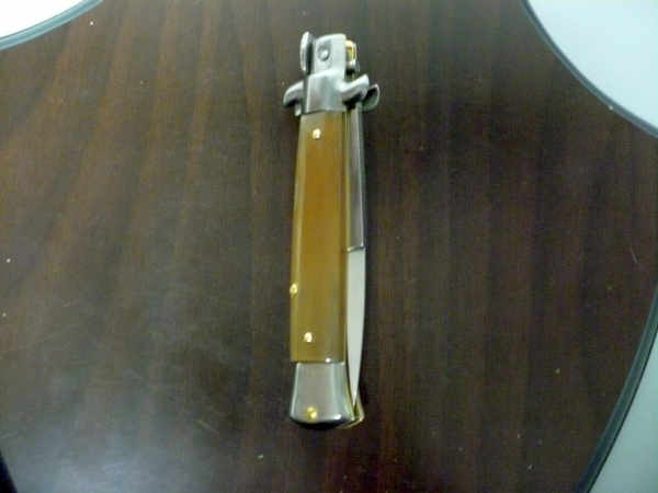 Frank Beltrame -  italian stiletto 20cm, bufalo chiaro -lama baionetta - 20FB/48B - 3