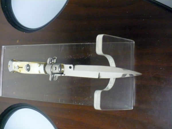 Frank Beltrame -  italian stiletto 20cm, bufalo chiaro -lama baionetta - 20FB/48B - 3