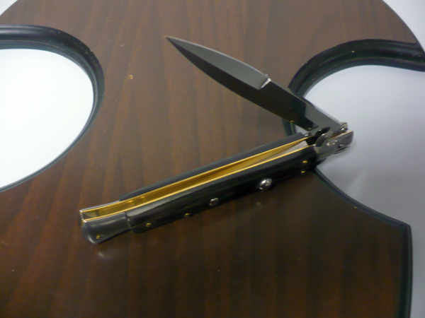 Frank Beltrame , italian stiletto , pugnale - 28 cm , corno di bufalo scuro,baionetta , modello FB 28/58B - 3