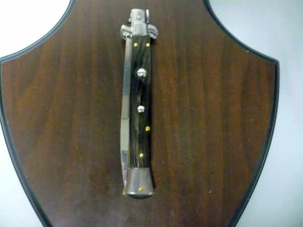 Frank Beltrame , italian stiletto , pugnale - 28 cm , corno di bufalo scuro,baionetta , modello FB 28/58B - 3