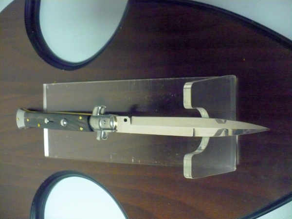 Frank Beltrame , italian stiletto , pugnale - 28 cm , corno di bufalo scuro,baionetta , modello FB 28/58B - 3