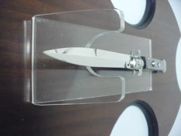 Frank Beltrame , italian stiletto , pugnale - 28 cm , corno di bufalo scuro,baionetta , modello FB 28/58B - 3
