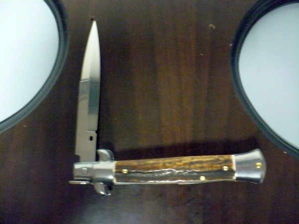 Frank Beltrame -  italian stiletto 20cm, corno di cervo -lama baionetta - 20FB/63B - 3