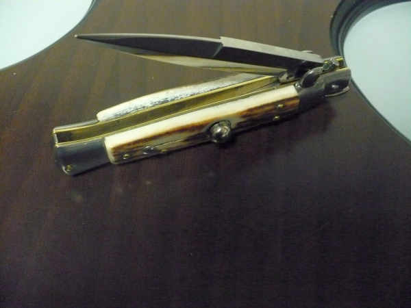 Frank Beltrame -  italian stiletto 20cm, corno di cervo -lama baionetta - 20FB/63B - 3