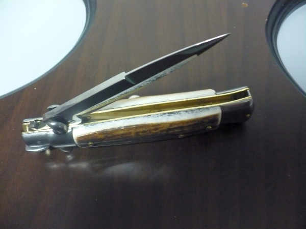 Frank Beltrame -  italian stiletto 20cm, corno di cervo -lama baionetta - 20FB/63B - 3