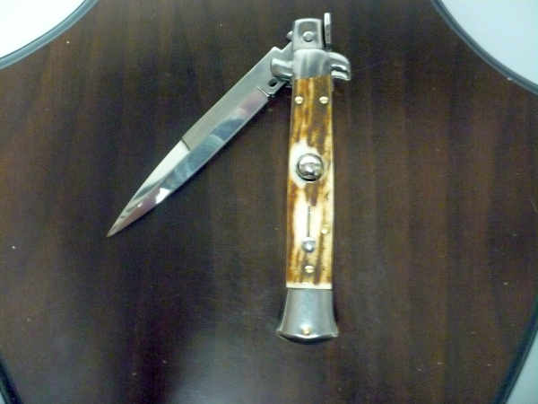 Frank Beltrame -  italian stiletto 20cm, corno di cervo -lama baionetta - 20FB/63B - 3