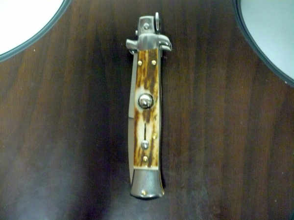 Frank Beltrame -  italian stiletto 20cm, corno di cervo -lama baionetta - 20FB/63B - 3