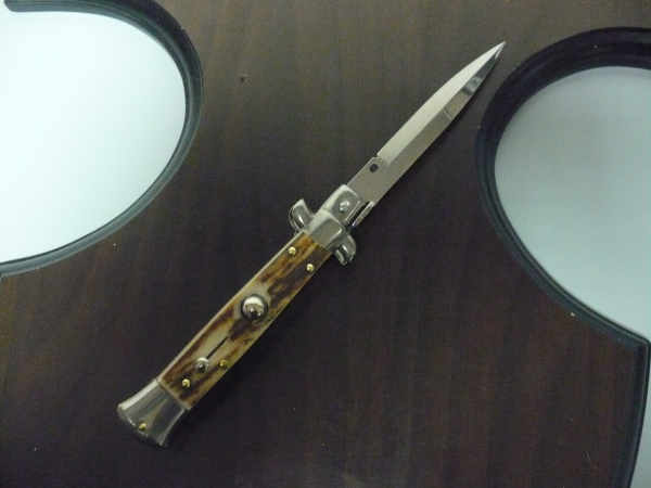 Frank Beltrame -  italian stiletto 20cm, corno di cervo -lama baionetta - 20FB/63B - 3