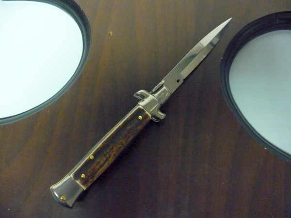 Frank Beltrame -  italian stiletto 20cm, corno di cervo -lama baionetta - 20FB/63B - 3