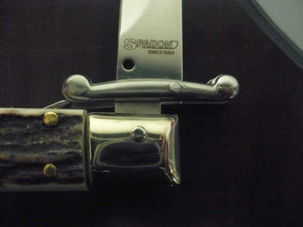 Swinguard- Famiglia Spadon- italian stiletto 23 cm - corno di cervo / deer horn - lama baionetta -3
