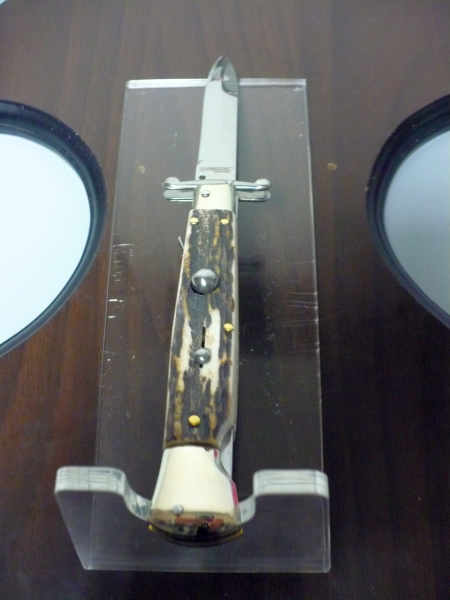Swinguard- Famiglia Spadon- italian stiletto 23 cm - corno di cervo / deer horn - lama baionetta -3