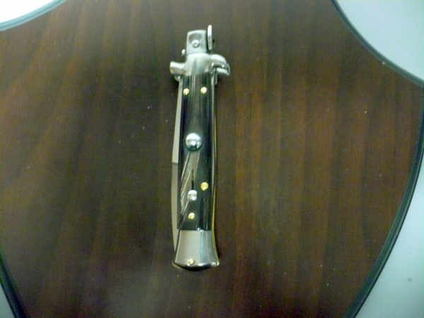 Frank Beltrame -  italian stiletto 20cm, bufalo scuro -lama baionetta - 20FB/58B - 3