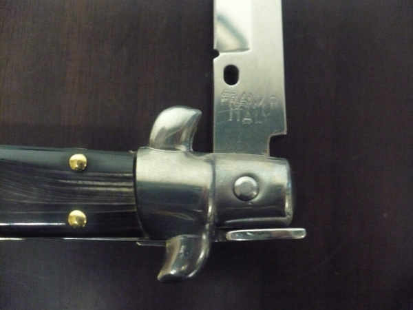 Frank Beltrame -  italian stiletto 20cm, bufalo scuro -lama baionetta - 20FB/58B - 3