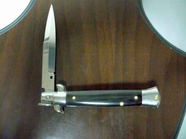 Frank Beltrame -  italian stiletto 20cm, bufalo scuro -lama baionetta - 20FB/58B - 3