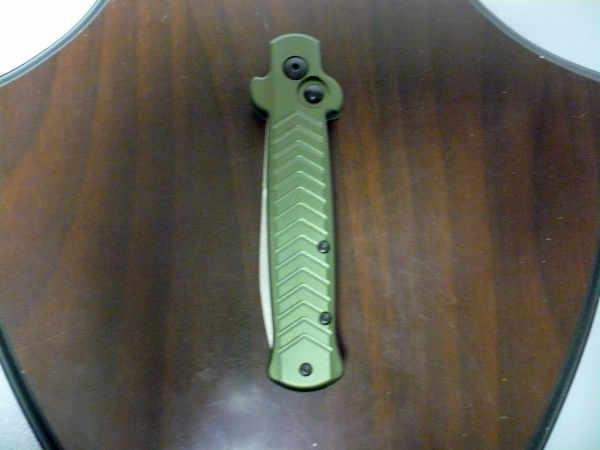 Fort Knife Works - The Arrow Auto Side Opener - Usa 19,60 cm, pugnale, con impugnatura in allumio - baionetta D2