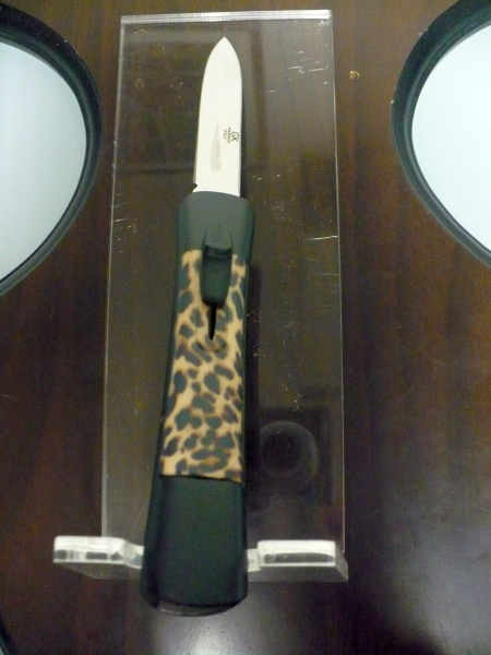 Italian stiletto frontale  coltelleria Maniago - 20 cm -  ergonomica, leopardo, lama dagger - 3