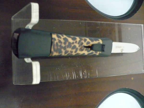 Italian stiletto frontale  coltelleria Maniago - 20 cm -  ergonomica, leopardo, lama dagger - 3