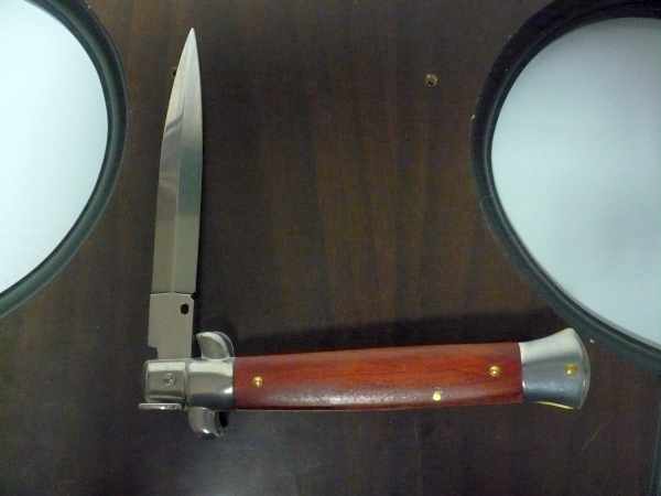 Frank Beltrame italian stiletto - 23 cm legno pregiato, cuore di legno rosso, lama dagger,modello FB 23/83D - 3