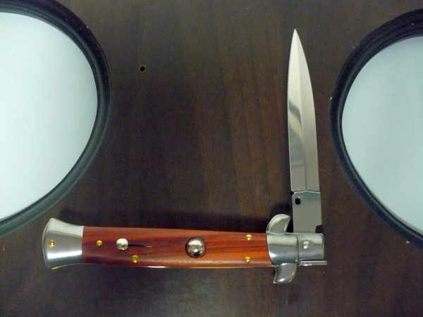 Frank Beltrame italian stiletto - 23 cm legno pregiato, cuore di legno rosso, lama dagger,modello FB 23/83D - 3