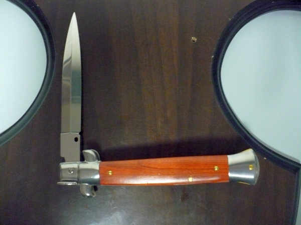 Frank Beltrame italian stiletto - 23 cm legno pregiato, cuore di legno rosso, lama dagger,modello FB 23/83D - 3
