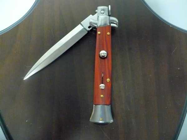 Frank Beltrame italian stiletto - 23 cm legno pregiato, cuore di legno rosso, lama dagger,modello FB 23/83D - 3