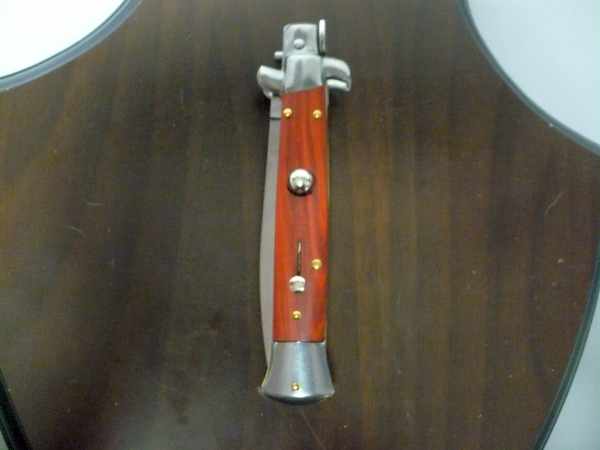 Frank Beltrame italian stiletto - 23 cm legno pregiato, cuore di legno rosso, lama dagger,modello FB 23/83D - 3