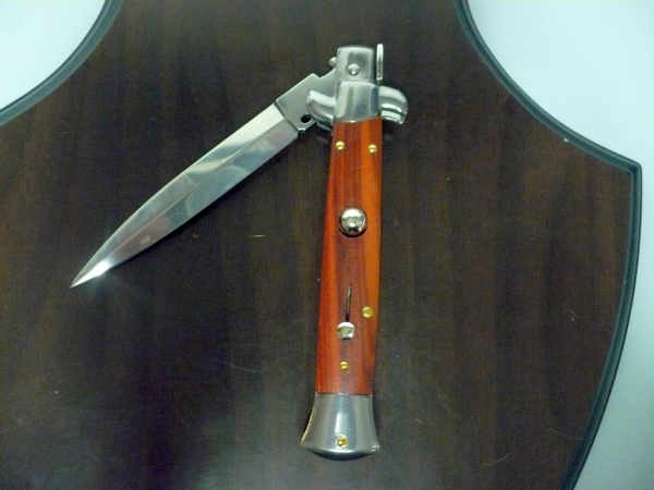Frank Beltrame italian stiletto - 23 cm legno pregiato, cuore di legno rosso, lama dagger,modello FB 23/83D - 3