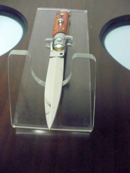 Frank Beltrame italian stiletto - 23 cm legno pregiato, cuore di legno rosso, lama dagger,modello FB 23/83D - 3