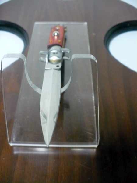 Frank Beltrame italian stiletto - 23 cm legno pregiato, cuore di legno rosso, lama dagger,modello FB 23/83D - 3