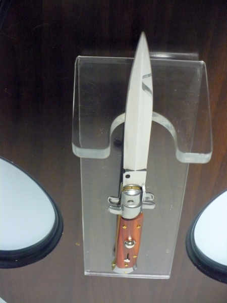 Frank Beltrame italian stiletto - 23 cm legno pregiato, cuore di legno rosso, lama dagger,modello FB 23/83D - 3