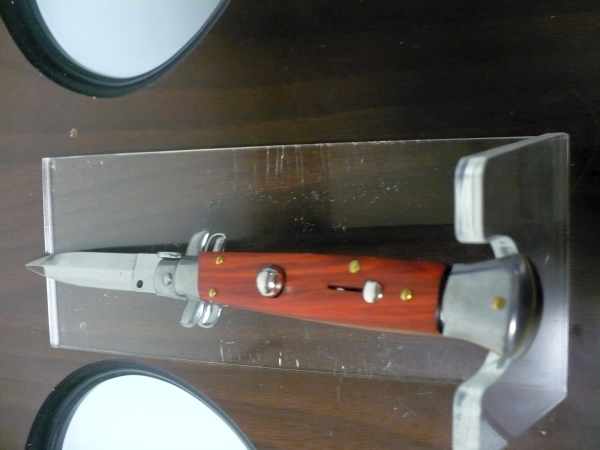 Frank Beltrame italian stiletto - 23 cm legno pregiato, cuore di legno rosso, lama dagger,modello FB 23/83D - 3