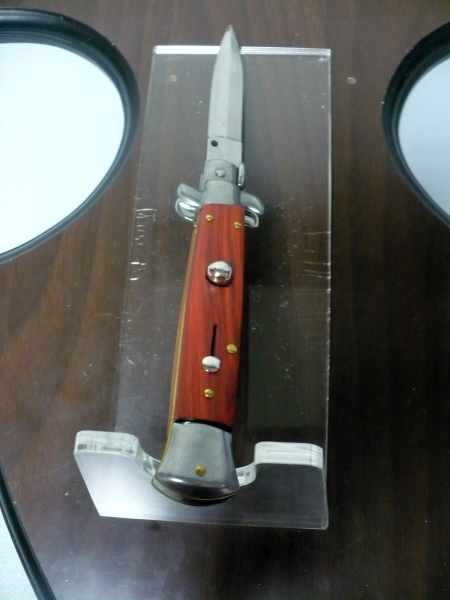 Frank Beltrame italian stiletto - 23 cm legno pregiato, cuore di legno rosso, lama dagger,modello FB 23/83D - 3