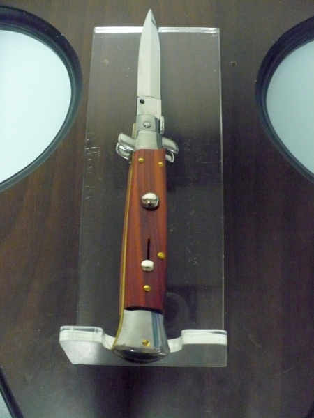 Frank Beltrame italian stiletto - 23 cm legno pregiato, cuore di legno rosso, lama dagger,modello FB 23/83D - 3