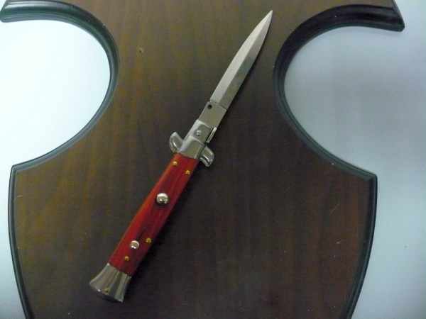 Frank Beltrame italian stiletto - 23 cm legno pregiato, cuore di legno rosso, lama dagger,modello FB 23/83D - 3
