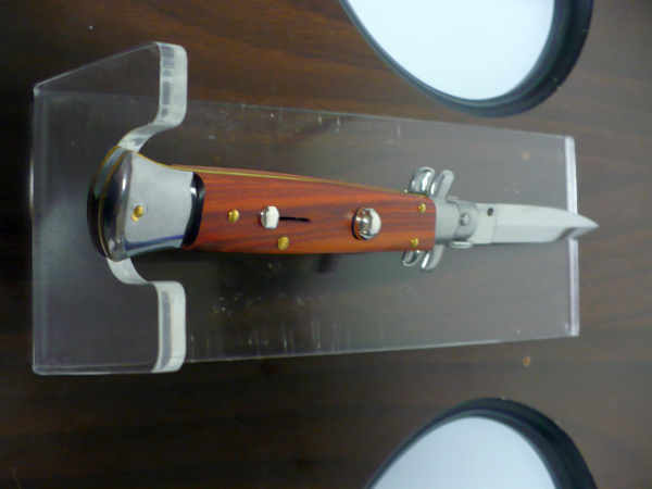 Frank Beltrame italian stiletto - 23 cm legno pregiato, cuore di legno rosso, lama dagger,modello FB 23/83D - 3