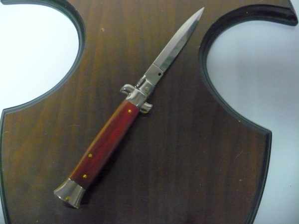 Frank Beltrame italian stiletto - 23 cm legno pregiato, cuore di legno rosso, lama dagger,modello FB 23/83D - 3