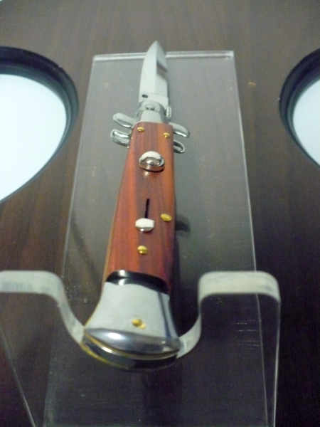 Frank Beltrame italian stiletto - 23 cm legno pregiato, cuore di legno rosso, lama dagger,modello FB 23/83D - 3