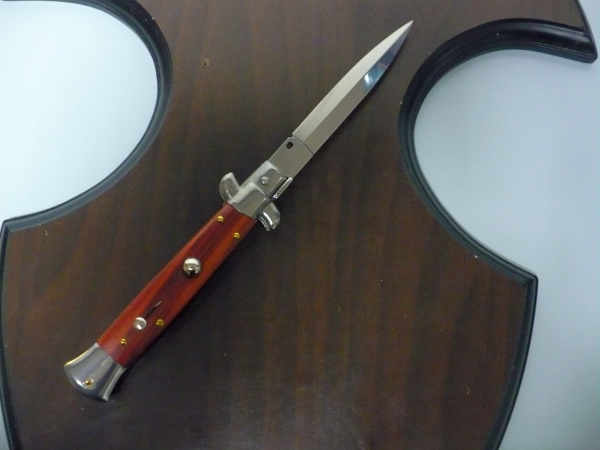 Frank Beltrame italian stiletto - 23 cm legno pregiato, cuore di legno rosso, lama dagger,modello FB 23/83D - 3