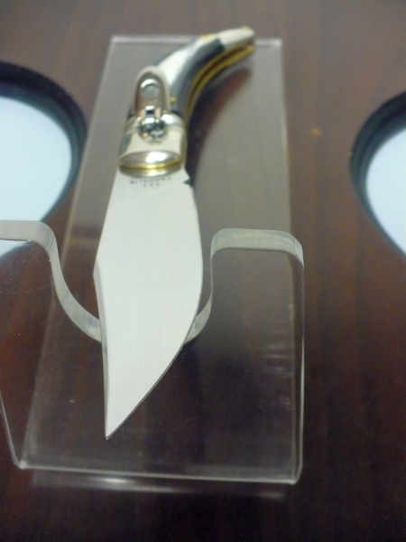 Campolin, coltello a scatto , diana leverlock -21,50 cm- corno di  bufalo brasiliano, switchblade - brazilian buffalo -3