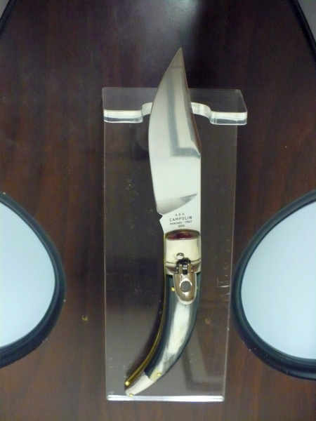 Campolin, coltello a scatto , diana leverlock -21,50 cm- corno di  bufalo brasiliano, switchblade - brazilian buffalo -3