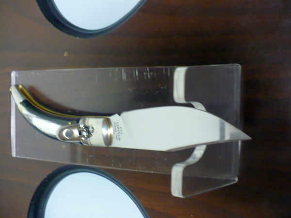 Campolin, coltello a scatto , diana leverlock -21,50 cm- corno di  bufalo brasiliano, switchblade - brazilian buffalo -3