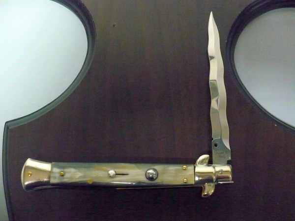 Picklock - Frank Beltrame - Italian stiletto -pugnale 28cm, lama kriss- corno di bufalo brasiliano FB  P28/09- 3