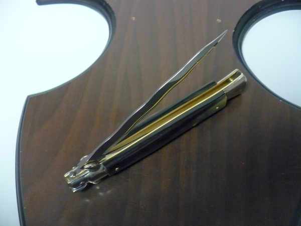 Picklock - Frank Beltrame - Italian stiletto -pugnale 28cm, lama kriss- corno di bufalo brasiliano FB  P28/09- 3