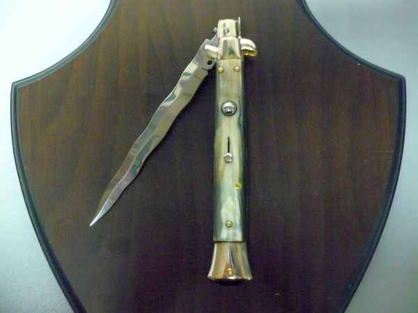 Picklock - Frank Beltrame - Italian stiletto -pugnale 28cm, lama kriss- corno di bufalo brasiliano FB  P28/09- 3