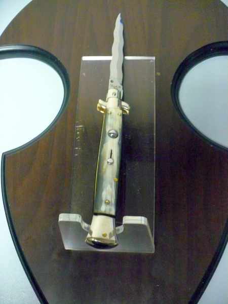 Picklock - Frank Beltrame - Italian stiletto -pugnale 28cm, lama kriss- corno di bufalo brasiliano FB  P28/09- 3
